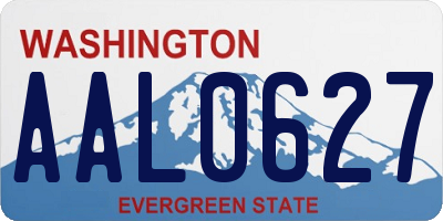 WA license plate AAL0627
