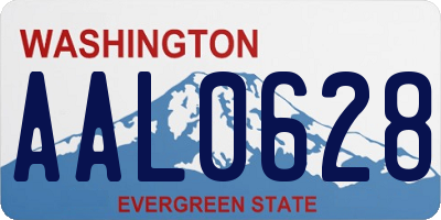 WA license plate AAL0628
