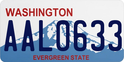 WA license plate AAL0633