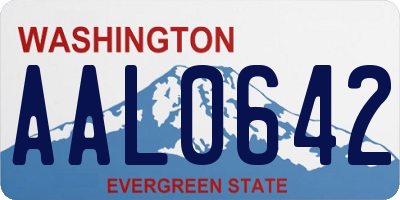WA license plate AAL0642