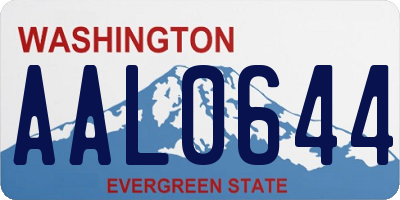 WA license plate AAL0644