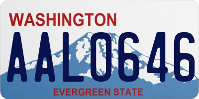 WA license plate AAL0646