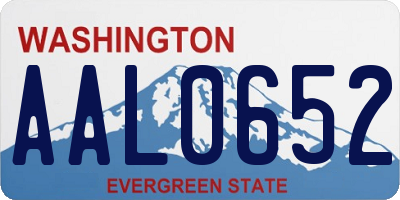 WA license plate AAL0652