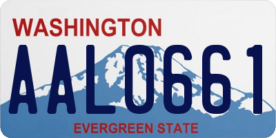 WA license plate AAL0661