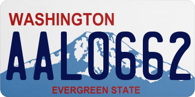 WA license plate AAL0662