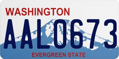 WA license plate AAL0673