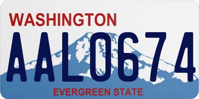 WA license plate AAL0674