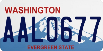 WA license plate AAL0677