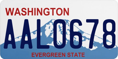 WA license plate AAL0678