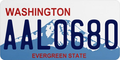 WA license plate AAL0680