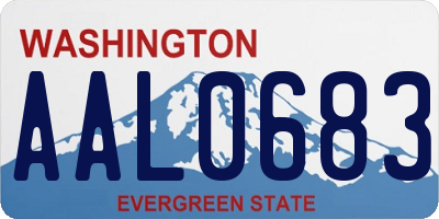 WA license plate AAL0683