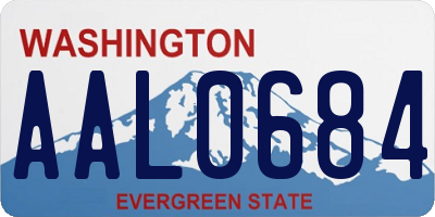 WA license plate AAL0684