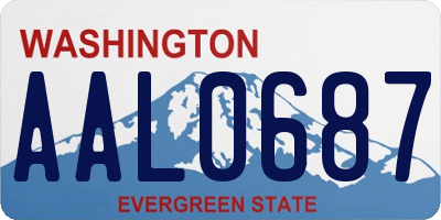 WA license plate AAL0687