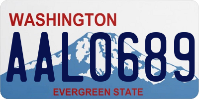 WA license plate AAL0689