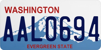 WA license plate AAL0694