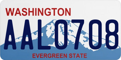 WA license plate AAL0708
