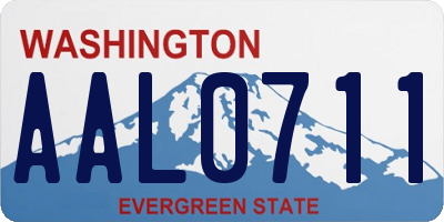WA license plate AAL0711