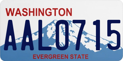 WA license plate AAL0715