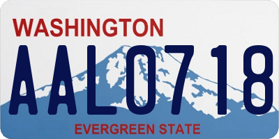 WA license plate AAL0718