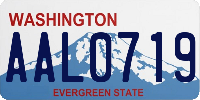 WA license plate AAL0719