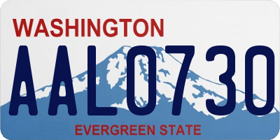 WA license plate AAL0730