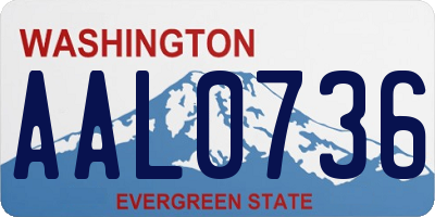 WA license plate AAL0736
