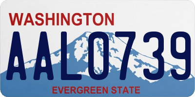 WA license plate AAL0739