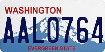 WA license plate AAL0764