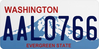 WA license plate AAL0766