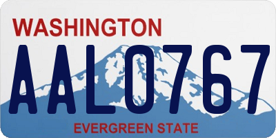 WA license plate AAL0767