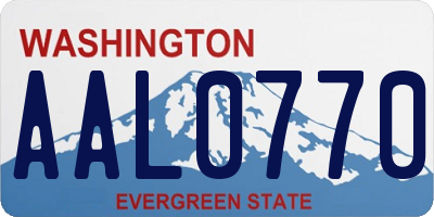 WA license plate AAL0770