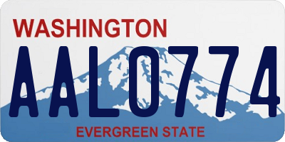 WA license plate AAL0774