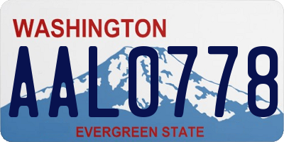 WA license plate AAL0778