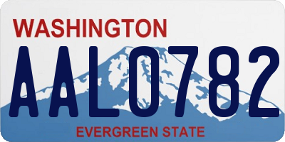 WA license plate AAL0782