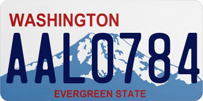 WA license plate AAL0784