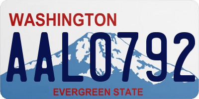 WA license plate AAL0792