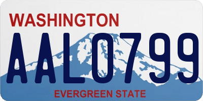 WA license plate AAL0799