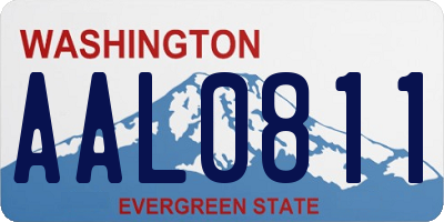 WA license plate AAL0811