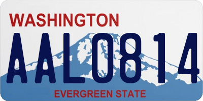 WA license plate AAL0814
