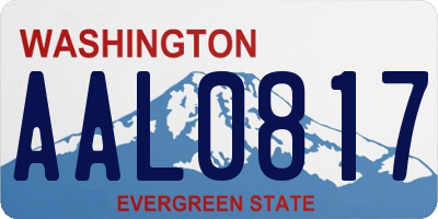 WA license plate AAL0817