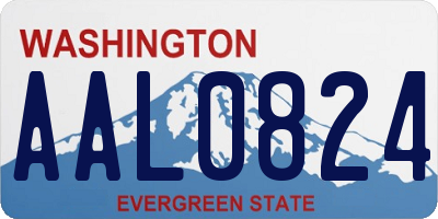 WA license plate AAL0824