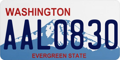 WA license plate AAL0830