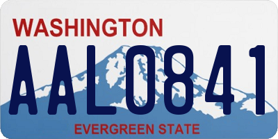 WA license plate AAL0841