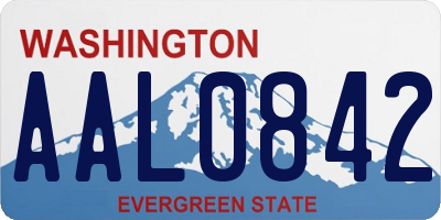 WA license plate AAL0842