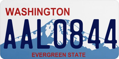 WA license plate AAL0844