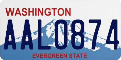 WA license plate AAL0874