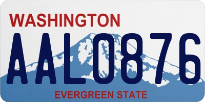 WA license plate AAL0876