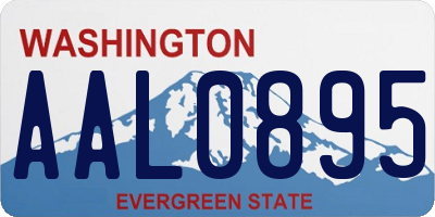 WA license plate AAL0895