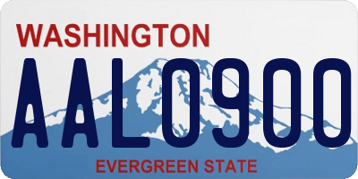 WA license plate AAL0900