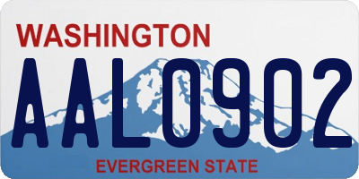 WA license plate AAL0902